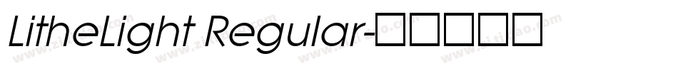 LitheLight Regular字体转换